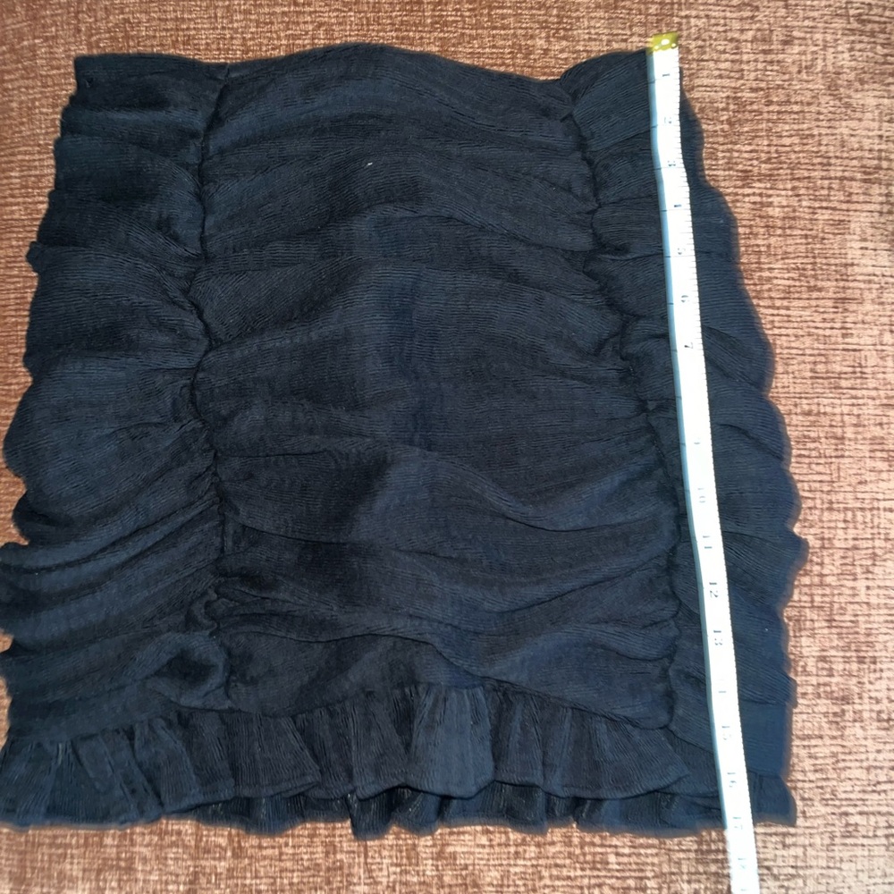 Endless Rose Black Textured Mini Skirt